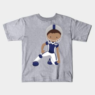 African American Boy, Rugby, American Football Kids T-Shirt